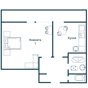 Остекление планировки 1964 дома II-68