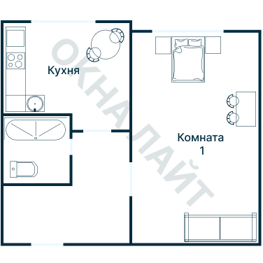 Остекление планировки 1970 дома II-68