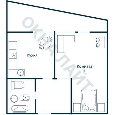 Остекление планировки 1921 дома II-68-04