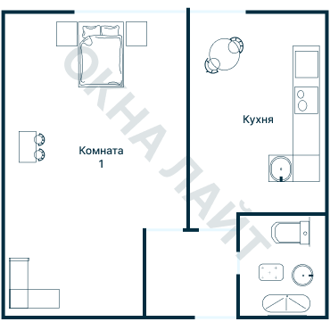 Остекление планировки 1972 дома II-68Б