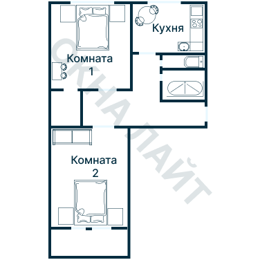 Остекление планировки 2022 дома II-68Б