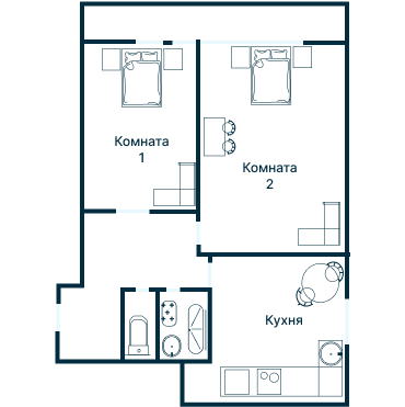 Остекление планировки 2032 дома II-68НБ
