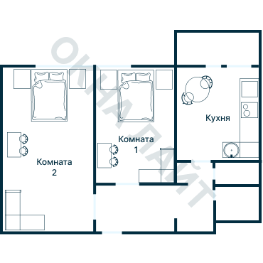 Остекление планировки 2575 дома ИП-46С