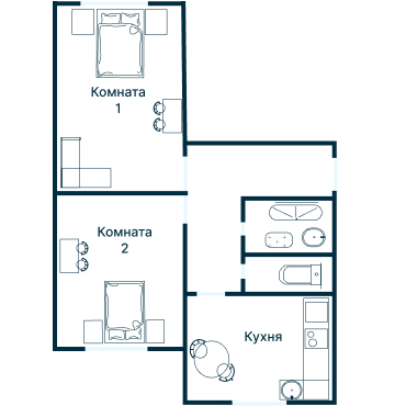 Остекление планировки 2654 дома КОПЭ
