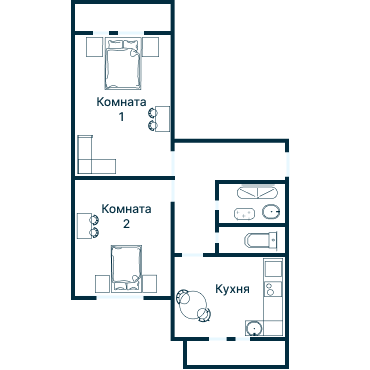 Остекление планировки 2666 дома КОПЭ