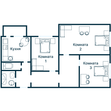 Остекление планировки 2671 дома КОПЭ