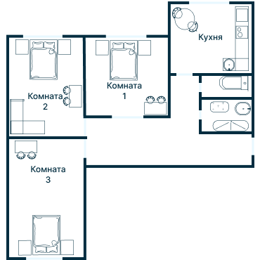 Остекление планировки 2676 дома КОПЭ