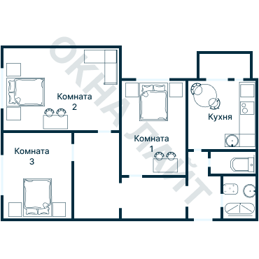 Остекление планировки 2683 дома КОПЭ