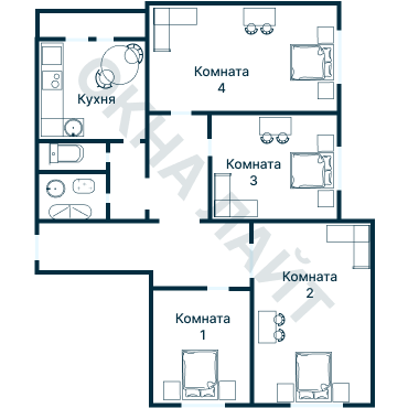 Остекление планировки 2699 дома КОПЭ
