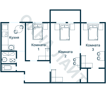 Остекление планировки 2770 дома КОПЭ-Парус