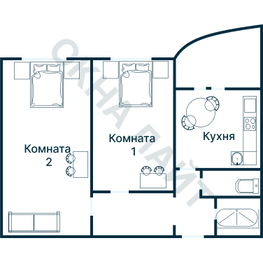 Остекление планировки 2788 дома КОПЭ-Парус