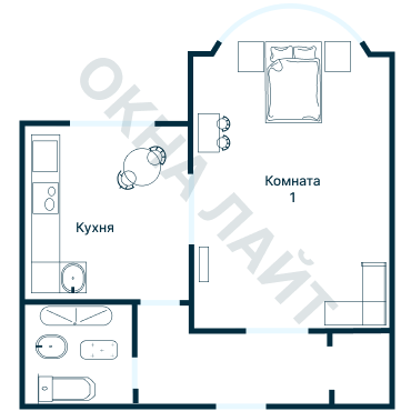 Остекление планировки 2803 дома КОПЭ-Парус