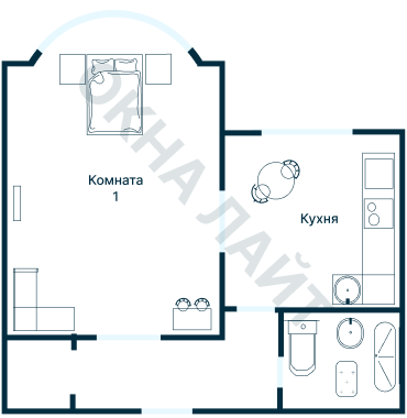 Остекление планировки 2811 дома КОПЭ-Парус