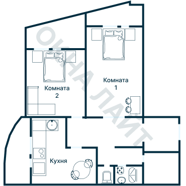 Остекление планировки 2823 дома КОПЭ-Парус