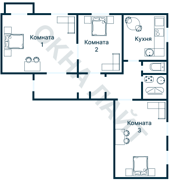 Остекление планировки 2869 дома КПД-4570