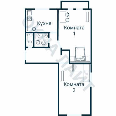 Остекление планировки 2887 дома КПД-4570