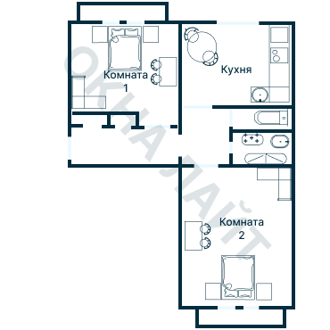 Остекление планировки 2900 дома КПД-4570