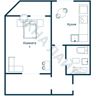 Остекление планировки 2950 дома МПСМ