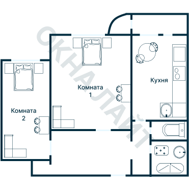Остекление планировки 2969 дома МПСМ