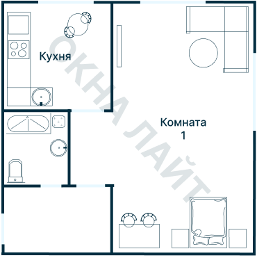 Остекление планировки 2978 дома П-111М