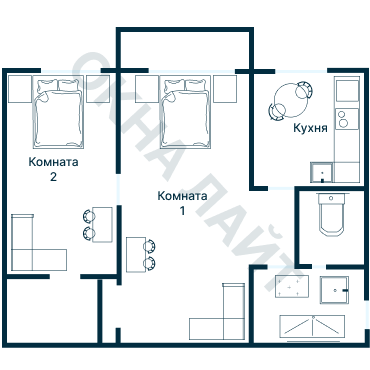 Остекление планировки 3005 дома П-111М