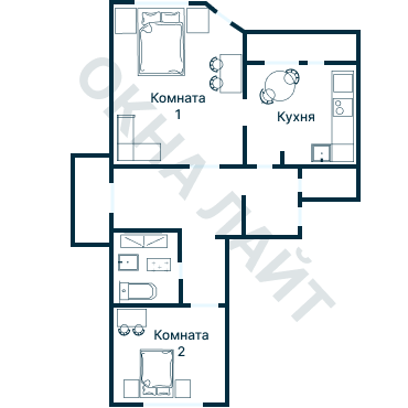 Остекление планировки 3008 дома П-111М