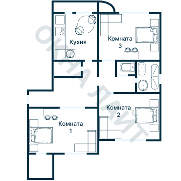 Остекление планировки 3030 дома П-111М