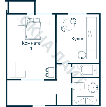 Остекление планировки 3117 дома П-3