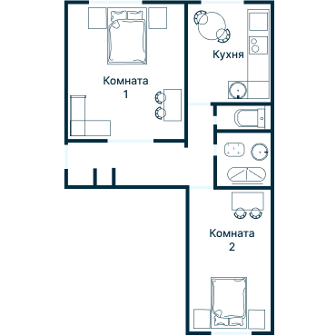 Остекление планировки 3069 дома П-30