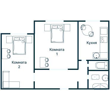 Остекление планировки 3074 дома П-30