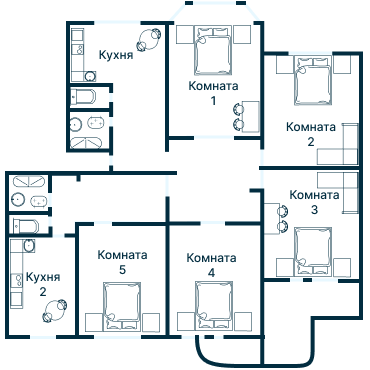Остекление планировки 3293 дома П-3М