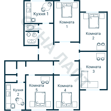 Остекление планировки 3294 дома П-3М