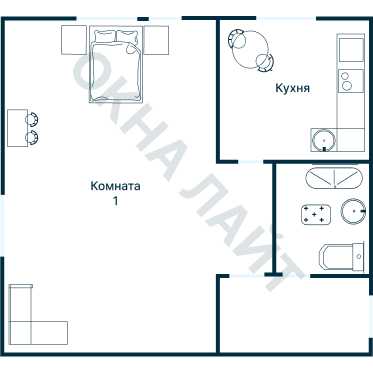 Остекление планировки 3309 дома П-42