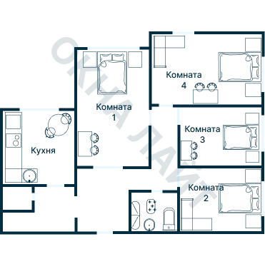Остекление планировки 3315 дома П-42