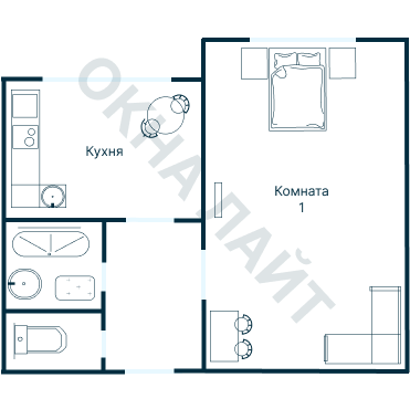 Остекление планировки 3318 дома П-43