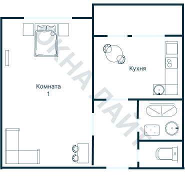 Остекление планировки 3320 дома П-43