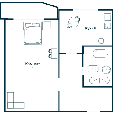 Остекление планировки 3374 дома П-44 (го)