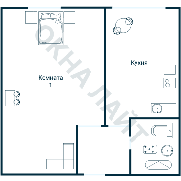 Остекление планировки 3382 дома П-44 (го)