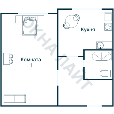 Остекление планировки 3404 дома П-44 (гопр)