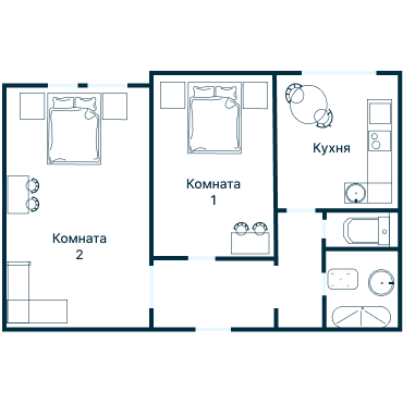 Остекление планировки 3413 дома П-44 (гопр)